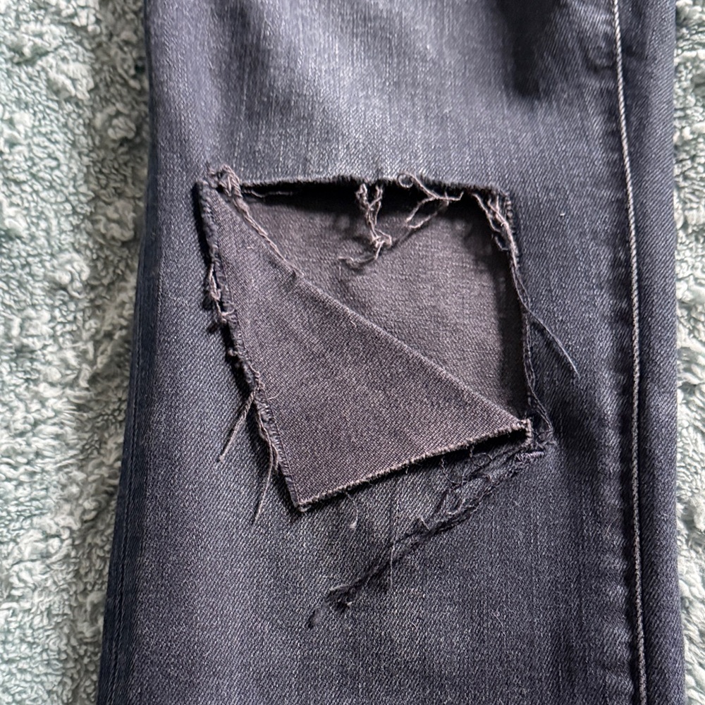 7 For All Mankind Dark Blue Straight Leg Jeans - Picture 2 of 9